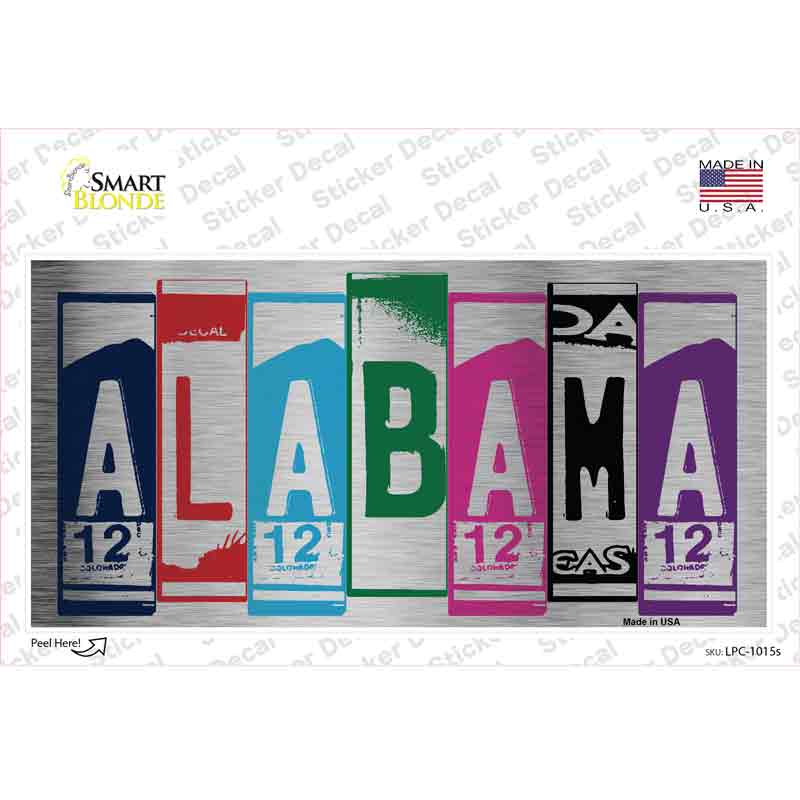 Alabama Art Novelty Sticker Decal