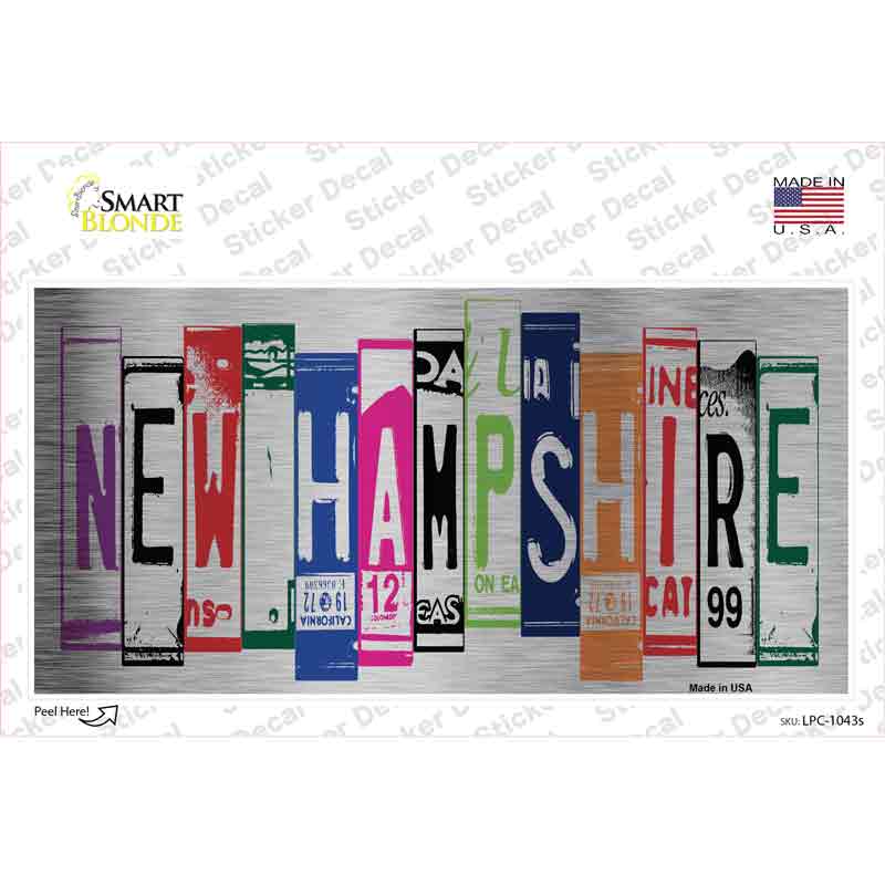 New Hampshire Art Novelty Sticker Decal