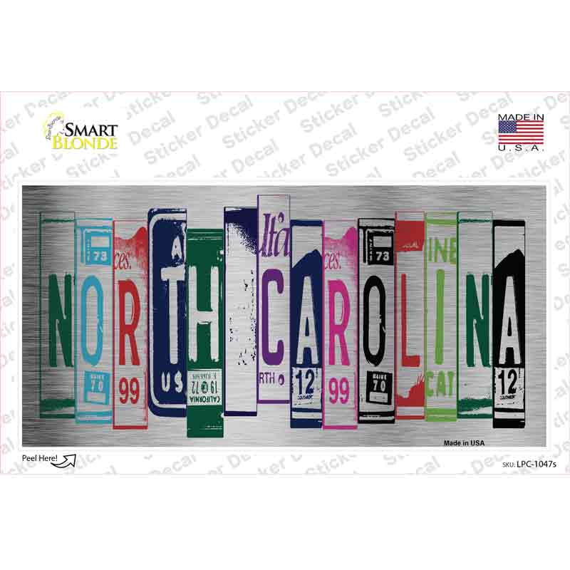 North Carolina Art Novelty Sticker Decal
