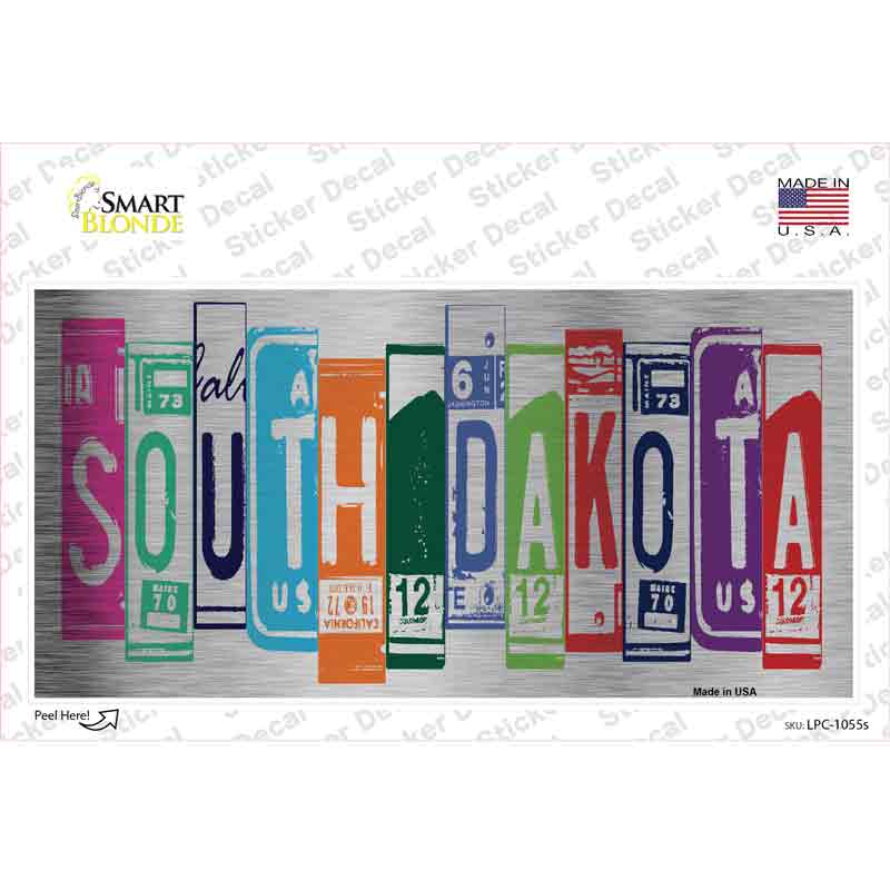 South Dakota Art Novelty Sticker Decal