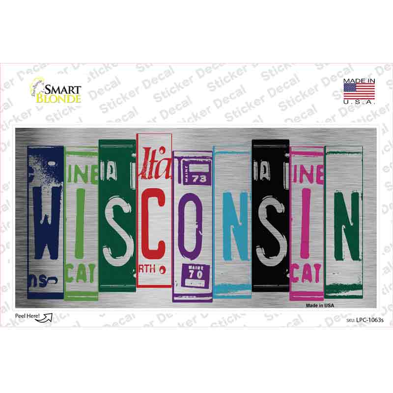 Wisconsin Art Novelty Sticker Decal