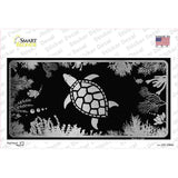 Turtle Black Brushed Chrome Novelty Sticker Decal