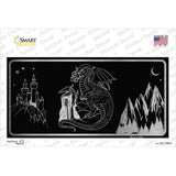 Wizards And Dragons Black Brushed Chrome Novelty Sticker Decal