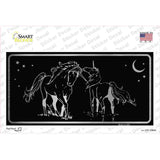 Unicorns Black Brushed Chrome Novelty Sticker Decal