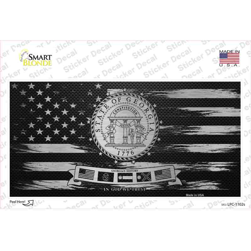 Georgia Carbon Fiber Novelty Sticker Decal