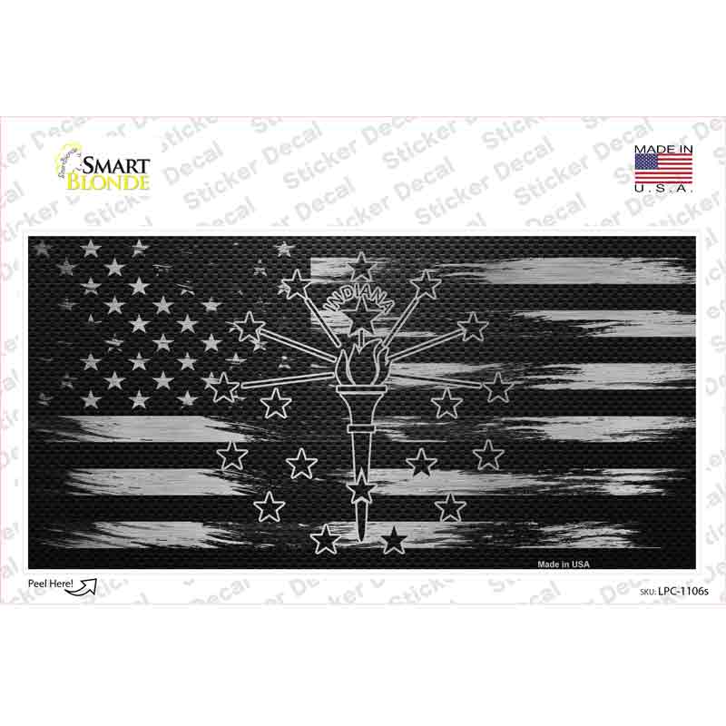 Indiana Carbon Fiber Novelty Sticker Decal