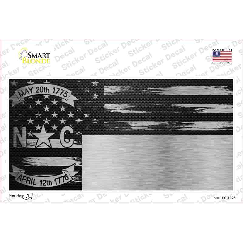 North Carolina Carbon Fiber Novelty Sticker Decal