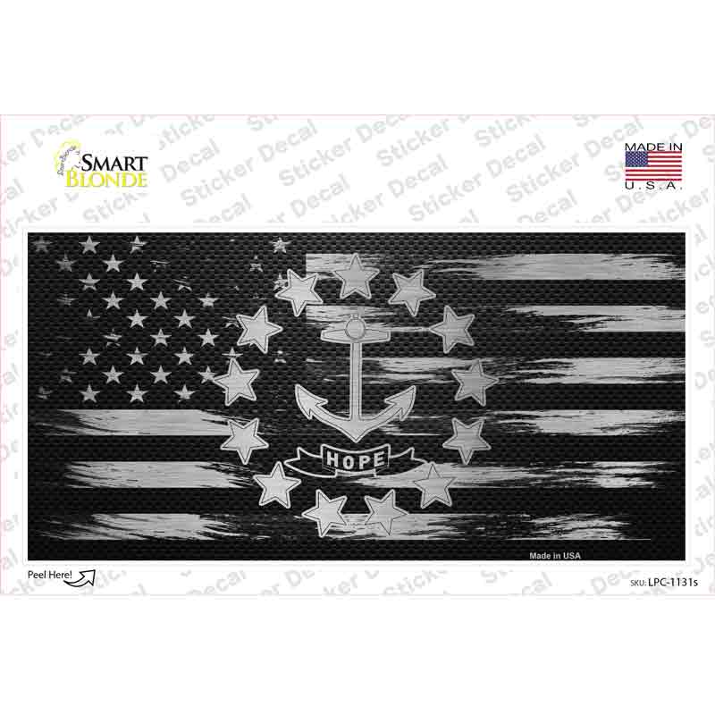 Rhode Island Carbon Fiber Novelty Sticker Decal