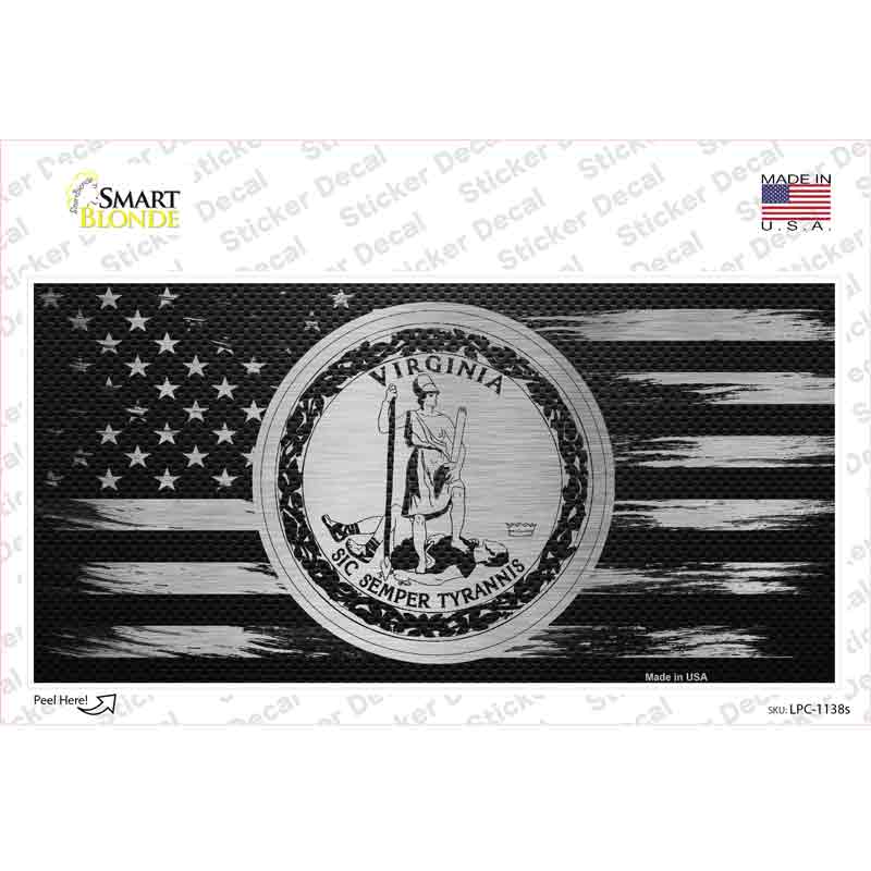 Virginia Carbon Fiber Novelty Sticker Decal