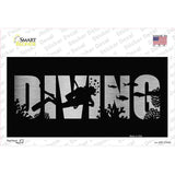 Diving Brushed Chrome Novelty Sticker Decal