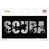Scuba Brushed Chrome Novelty Sticker Decal