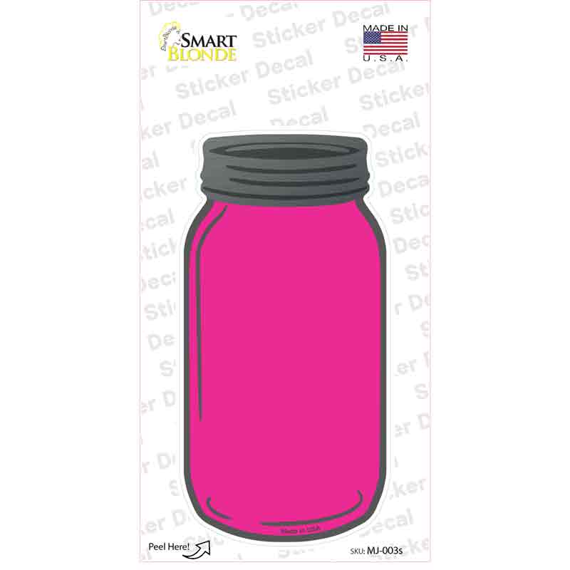 Pink Novelty Mason Jar Sticker Decal