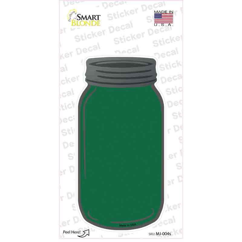 Green Novelty Mason Jar Sticker Decal