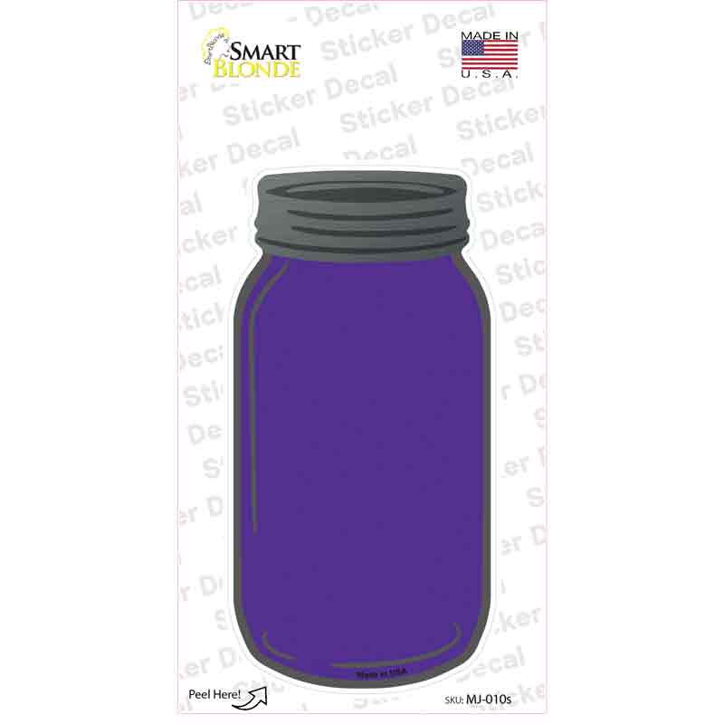 Purple Novelty Mason Jar Sticker Decal
