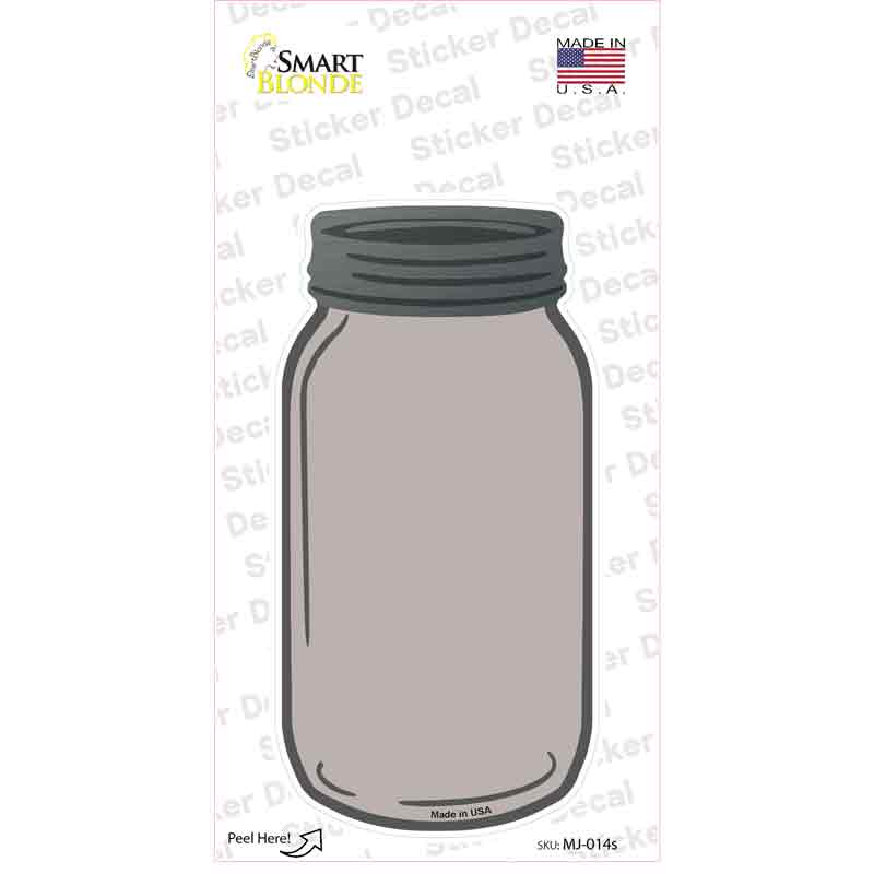 Tan Novelty Mason Jar Sticker Decal