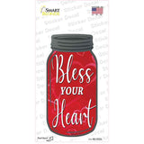 Bless Your Heart Red Novelty Mason Jar Sticker Decal