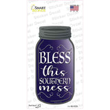 Bless Southern Mess Purple Novelty Mason Jar Sticker Decal