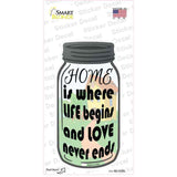 Home Life Love Novelty Mason Jar Sticker Decal