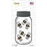 Bees In Jar Novelty Mason Jar Sticker Decal
