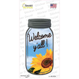Sunflower Welcome Yall Novelty Mason Jar Sticker Decal
