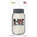 Love Massachusetts Silhouette Novelty Mason Jar Sticker Decal