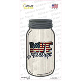 Love Mississippi Silhouette Novelty Mason Jar Sticker Decal