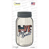 Love North Dakota Silhouette Novelty Mason Jar Sticker Decal