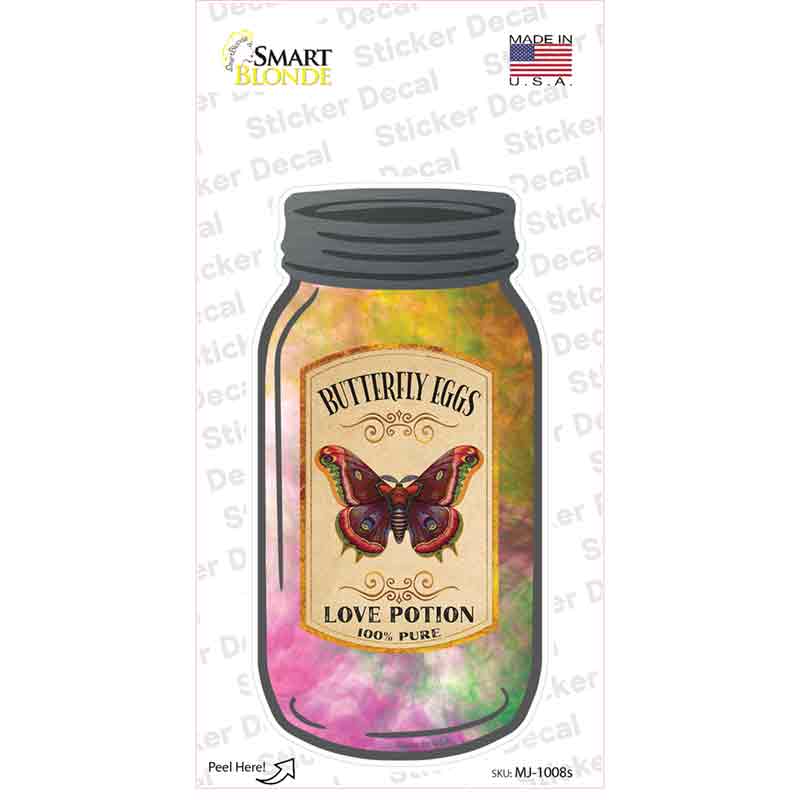 Butterfly Eggs Novelty Mason Jar Sticker Decal