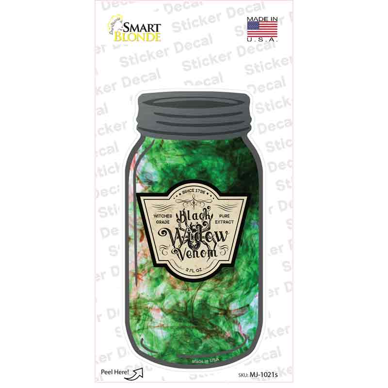 Black Widow Venom Novelty Mason Jar Sticker Decal