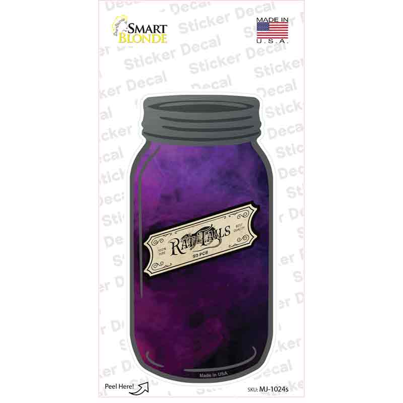Rat Tails Novelty Mason Jar Sticker Decal