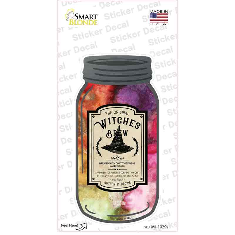 The Original Witches Brew Novelty Mason Jar Sticker Decal
