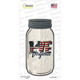 Love Virginia Silhouette Novelty Mason Jar Sticker Decal