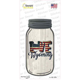 Love Wyoming Silhouette Novelty Mason Jar Sticker Decal