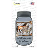 Horse Donkey Goat Let All Who Enter Novelty Mason Jar Sticker Decal