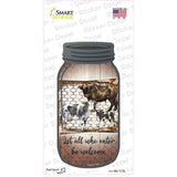 Cow Let All Who Enter Novelty Mason Jar Sticker Decal