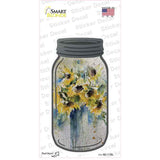 Yellow Sunflower Watercolor Novelty Mason Jar Sticker Decal