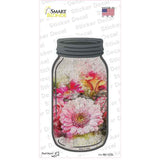 Pink Flower Watercolor Novelty Mason Jar Sticker Decal