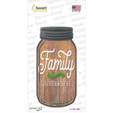 Family Gathers Here Novelty Mason Jar Sticker Decal