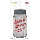 Meals And Memories Gray Novelty Mason Jar Sticker Decal