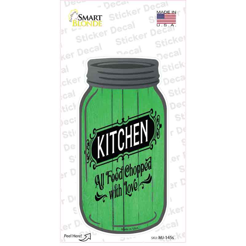 Chopped With Love Novelty Mason Jar Sticker Decal