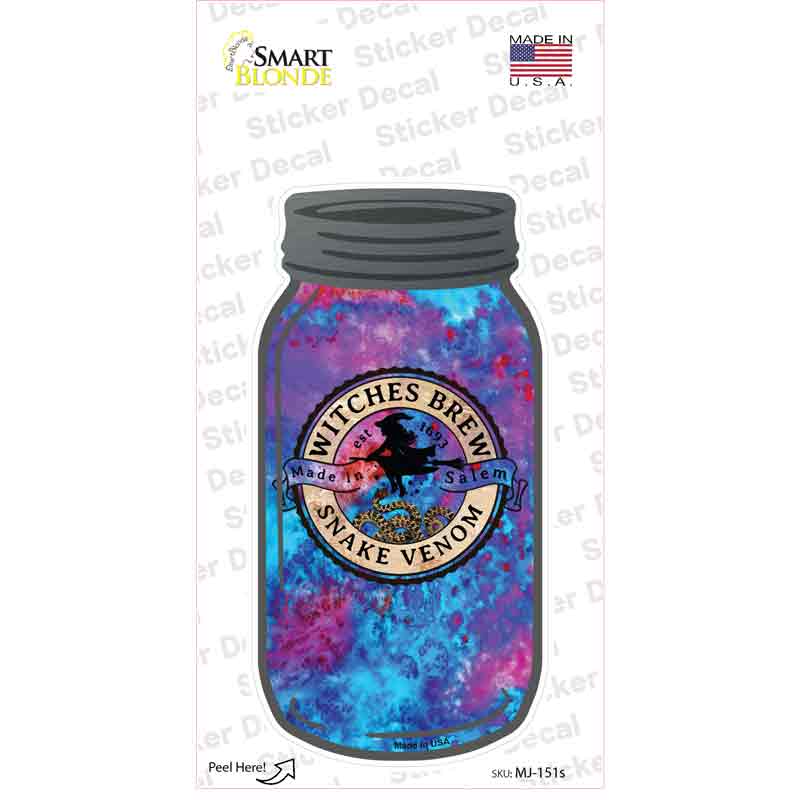 Snake Venom Purple Blue Novelty Mason Jar Sticker Decal