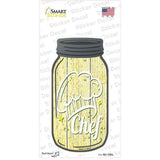 Chef Hat Yellow Novelty Mason Jar Sticker Decal