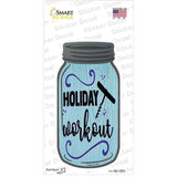 Holiday Workout Wine Corkscrew Novelty Mason Jar Sticker Decal