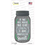 I Am Sweet Gray Wood Novelty Mason Jar Sticker Decal