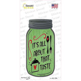 All About Taste Green Novelty Mason Jar Sticker Decal