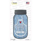 Kitchen For Dancing Blue Novelty Mason Jar Sticker Decal