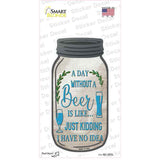 Beer In Hand Two In Cooler Novelty Mason Jar Sticker Decal