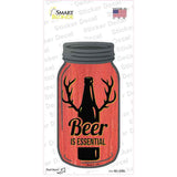 Beer Essential Antlers Novelty Mason Jar Sticker Decal