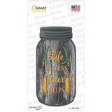 Beer Helps Novelty Mason Jar Sticker Decal