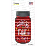 Feeling Kinda IDGAF Corrugated Red Novelty Mason Jar Sticker Decal